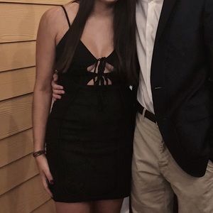 Double Tie Front Semi Formal Dress
